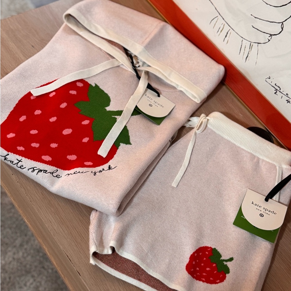 Kate Spade x Target Strawberry Hoodie Sweatshirt and Strwb Short